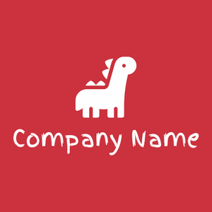 Dinosaur logo on a Mahogany background - Animais e Pets