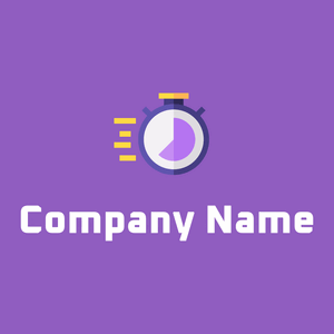 Chronometer logo on a Deep Lilac background - Abstracto