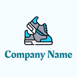 Blue Running shoes on a Alice Blue background - Moda & Beleza