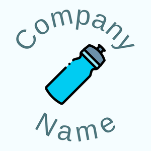 Deep Sky Blue Bottle on a Azure background - Eten & Drinken