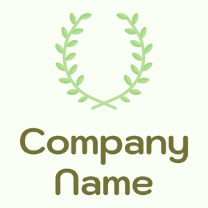 Laurel wreath logo on a green background - Abstracto