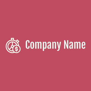 Time is money logo on a Fuzzy Wuzzy Brown background - Negócios & Consultoria