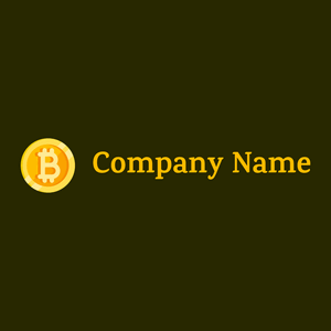 Mustard Bitcoin on a Dark Green background - Immobilier & Hypothèque