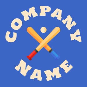 Koromiko Baseball on a Free Speech Blue background - Sport