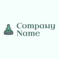 Great buddha of logo on a green background - Religiosidade