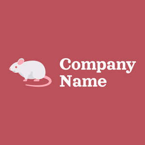 Mouse logo on a Blush background - Animais e Pets