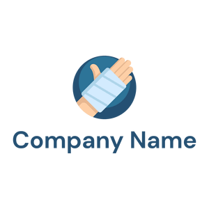 Broken arm logo on a White background - Hospital & Farmácia