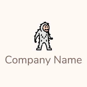 Yeti logo on a Seashell background - Abstract