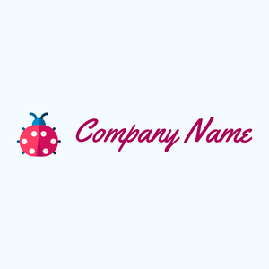 Ladybug logo on a Alice Blue background - Animali & Cuccioli