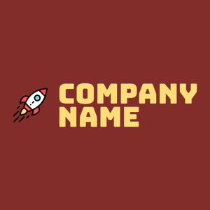 Startup logo on a Flame Red background - Abstrato