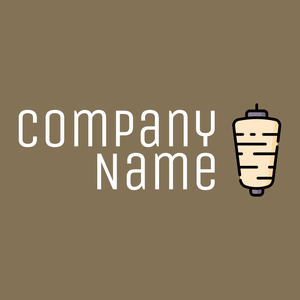 Kebab logo on a Cement background - Cibo & Bevande