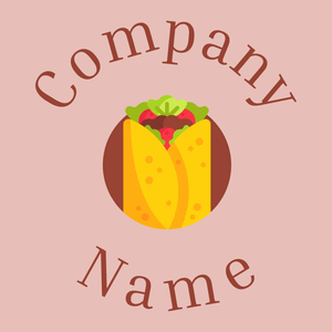 Burrito logo on a Pink background - Essen & Trinken