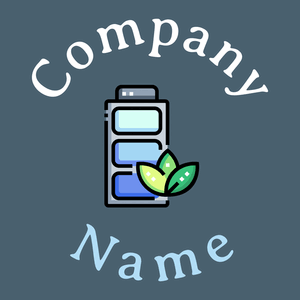 Eco battery on a Smalt Blue background - Industriel