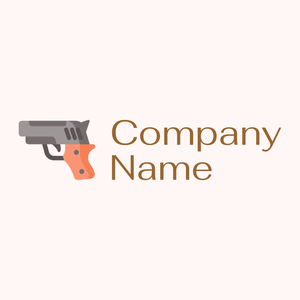 Gun logo on a Snow background - Security