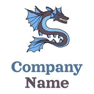 fantasy Dragon logo on a White background - Animais e Pets