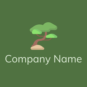 Bonsai logo on a Fern Green background - Medio ambiente & Ecología