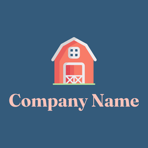 Salmon Barn on a Matisse background - Landwirtschaft