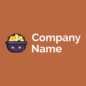 Oatmeal logo on a Bourbon background - Agriculture