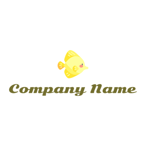 Yellow tang logo on a White background - Abstracto