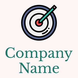 Turquoise Dartboard logo on a Snow background - Games & Recreation