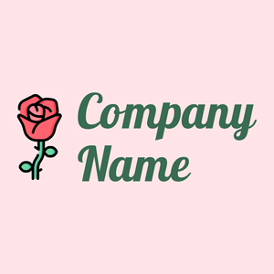 Outlined Rose logo on a Misty Rose background - Dating