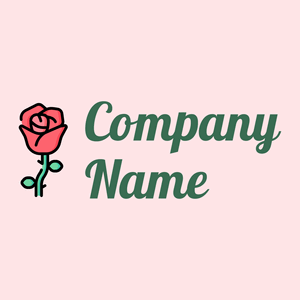 Outlined Rose logo on a Misty Rose background - Computer