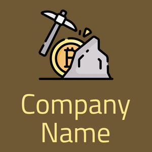 Bitcoin logo on a Shingle Fawn background - Techno