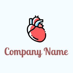 Heart logo on a Alice Blue background - Médicale & Pharmaceutique