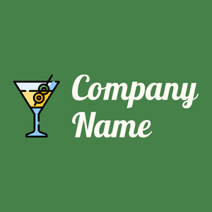 Martini logo on a Fern Green background - Architektur