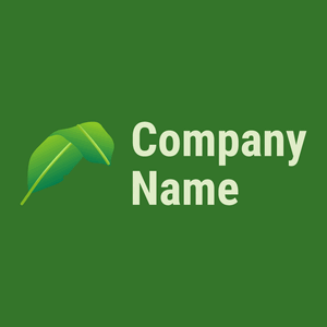 Tropical leaves logo on a Japanese Laurel background - Medio ambiente & Ecología
