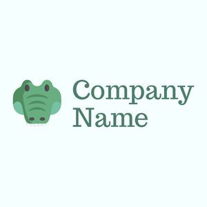 Alligator logo on a Azure background - Tiere & Haustiere