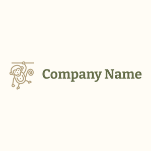 Circus Monkey logo on a Floral White background - Animali & Cuccioli