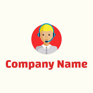 Red Orange Operator on a Ivory background - Zakelijk & Consulting