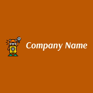 Mascot on a Tenne (Tawny) background - Dieren/huisdieren