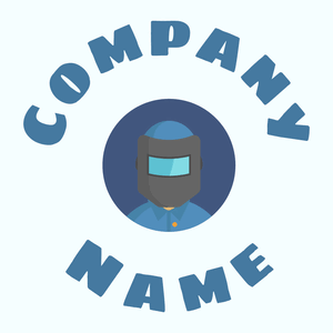 Rounded Welder logo on a Azure background - Construcción & Herramientas