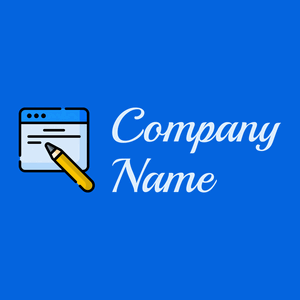 Copywriting logo on a Navy Blue background - Negócios & Consultoria