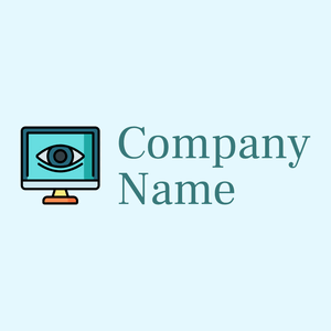 Spying logo on a Light Cyan background - Abstrato