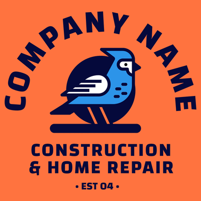 Blaues Jay-Logo mit dicken Linien - Bau & Werkzeuge