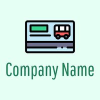 Bus Card logo on a green background - Automobile & Véhicule