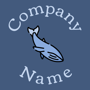 Jordy Blue Blue whale on a Chambray background - Abstracto