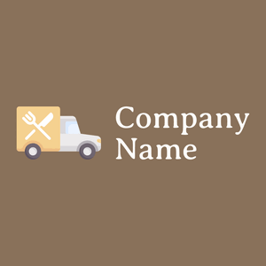 food truck logo on a brown background - Food & Drink