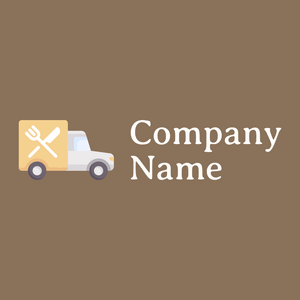 food truck logo on a brown background - Essen & Trinken