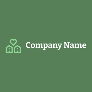 Home logo on a Hippie Green background - Abstrato