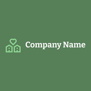 Home logo on a Hippie Green background - Abstrait