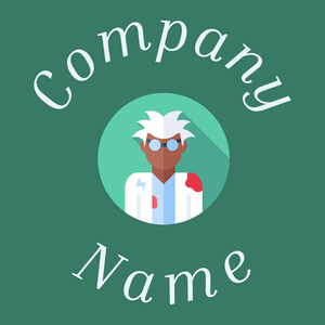 Crazy scientific logo on a Viridian background - Onderwijs