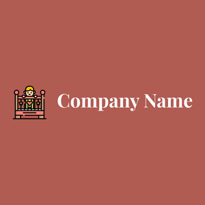 Crib logo on a Apple Blossom background - Niños & Guardería