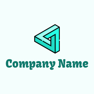 Impossible Triangle logo on a Azure background - Abstrakt