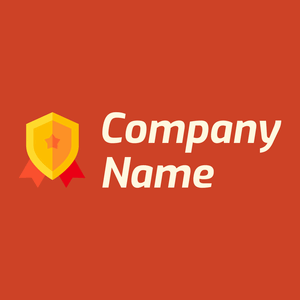 Badge on a Persian Red background - Seguridad