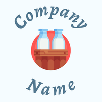 Milk logo on a Alice Blue background - Landwirtschaft