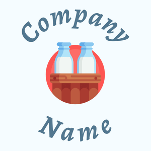 Milk logo on a Alice Blue background - Landwirtschaft